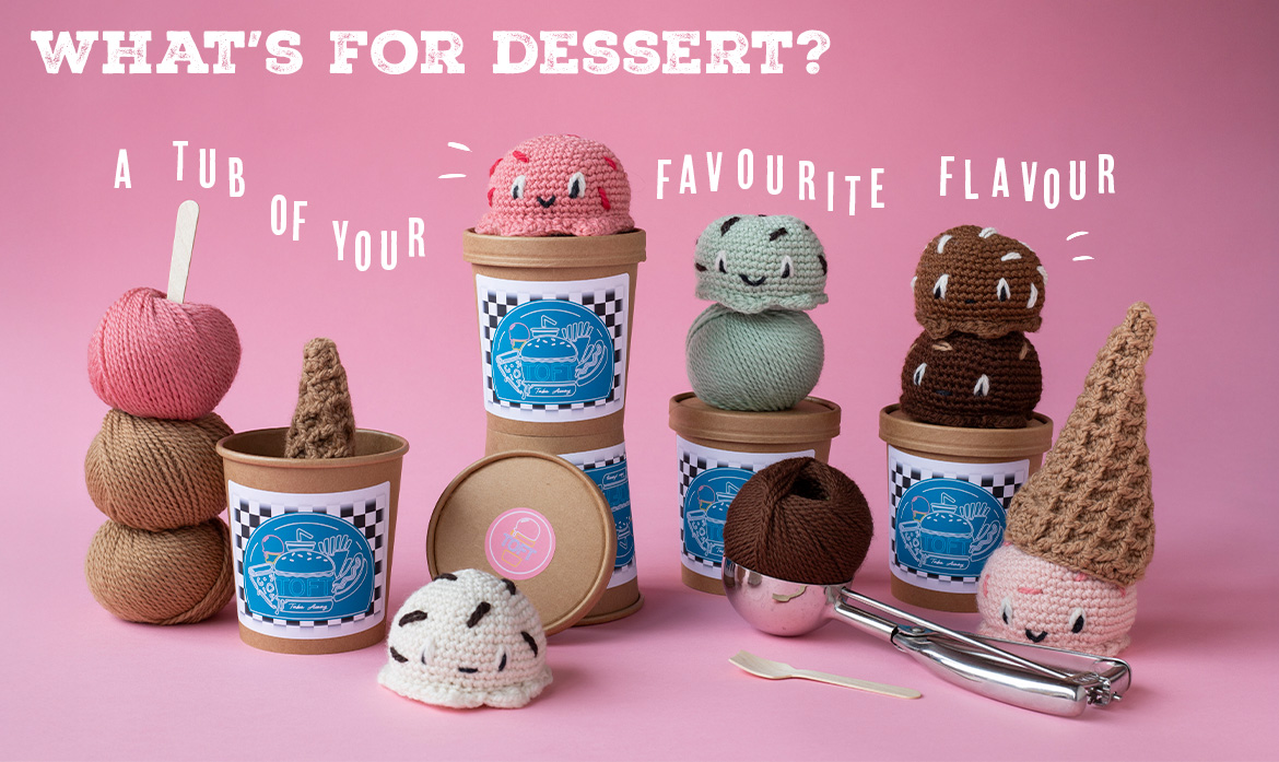 Ice cream desserts scoop tub cone